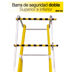 ESCALERA FIBRA DE VIDRIO TIJERA PLATAFORMA 4 PELDAOS