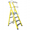 ESCALERA FIBRA DE VIDRIO TIJERA PLATAFORMA 4 PELDAOS