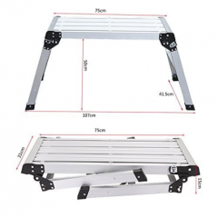 ESCALERA PLATAFORMA ALUMINIO PLEGABLE 150 KG.