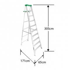 ESCALERA ALUMINIO TIJERA 10 PELDAOS CUPRUM