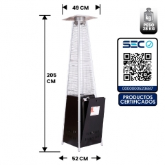 ESTUFA DE PATIO EXTERIOR PIRAMIDE 13 KW