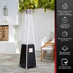 ESTUFA DE PATIO EXTERIOR PIRAMIDE 13 KW