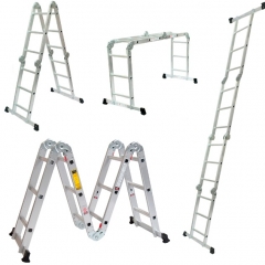 ESCALERA MULTIPROPOSITO ALUMINIO 12 PELDAOS 150 KG