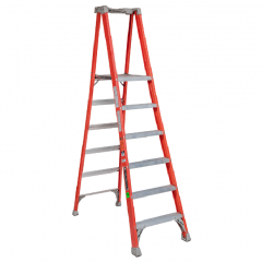 ESCALERA FIBRA VIDRIO TIJERA PLATAFORMA 6 PELDAÑOS LOUISVILLE